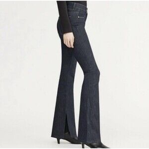 DL1961 Jeans Women Size 26 Blue Indigo Coated Bridget Boot High Rise Instasculpt